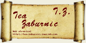Tea Zaburnić vizit kartica